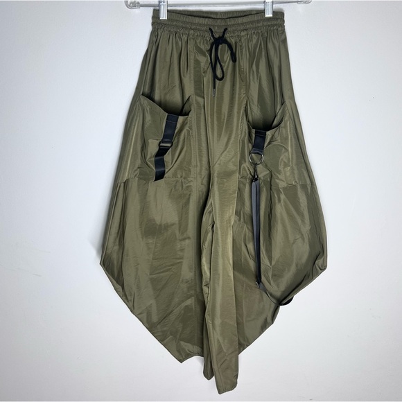 New Ruti The Parachute Wide Leg Pants Olive Green Sz XS - Picture 2 of 9